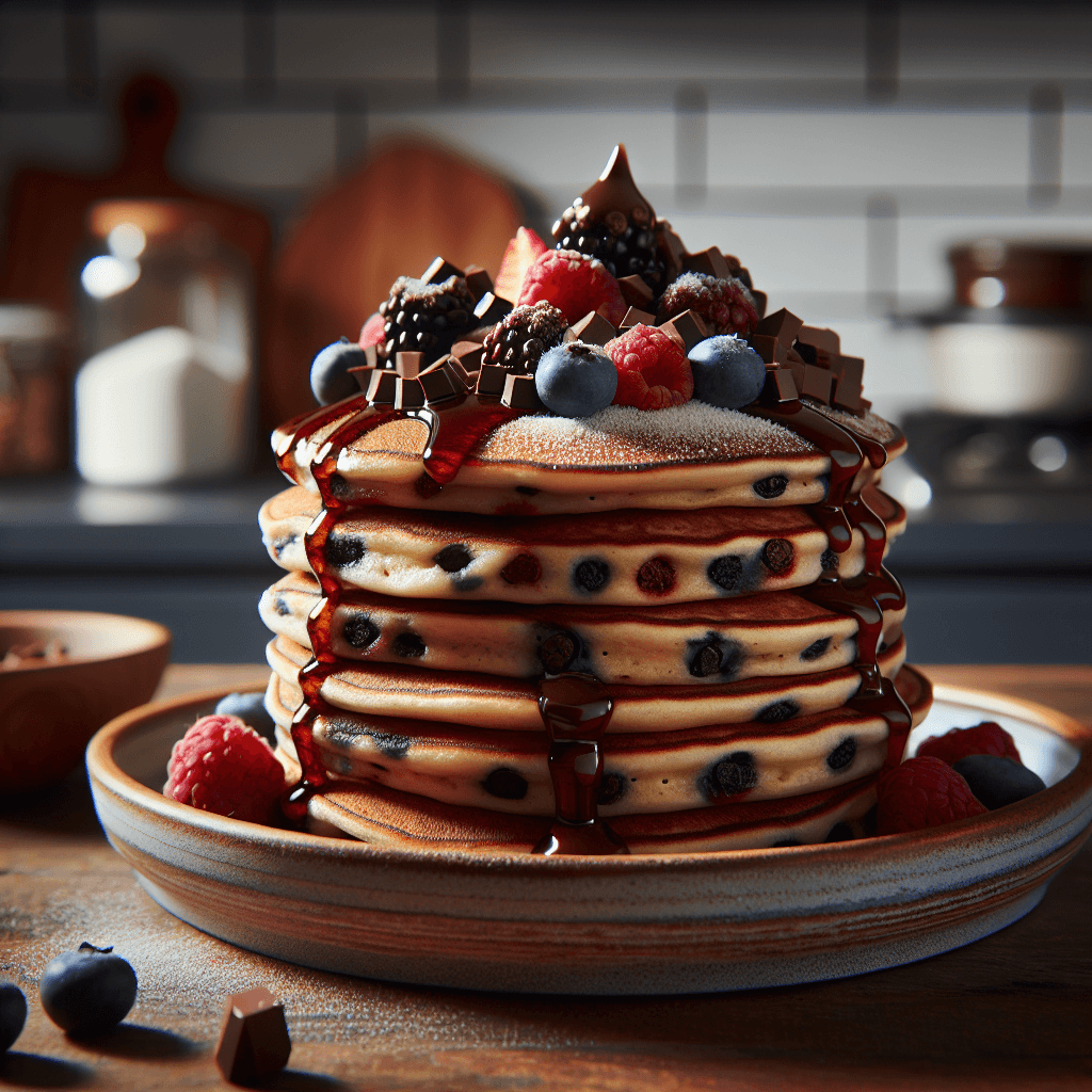 Low Carb High Protein Chocolate Chip Pancakes