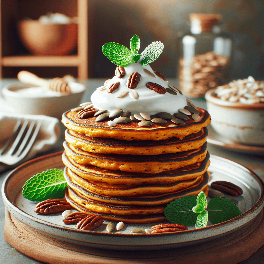 Gluten-Free High-Protein Pumpkin Pecan Pancakes