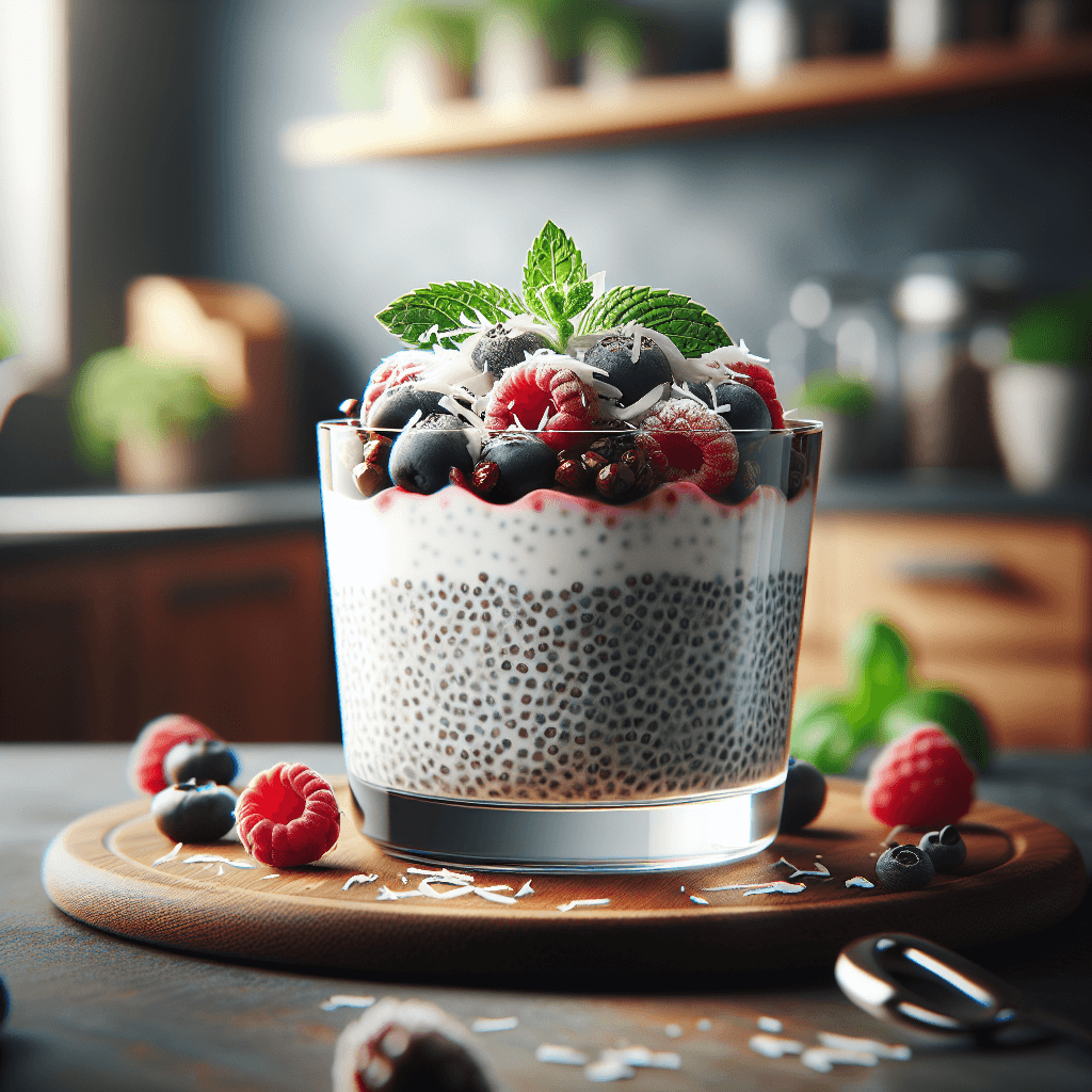 Chia Coconut Pudding with Mixed Berries