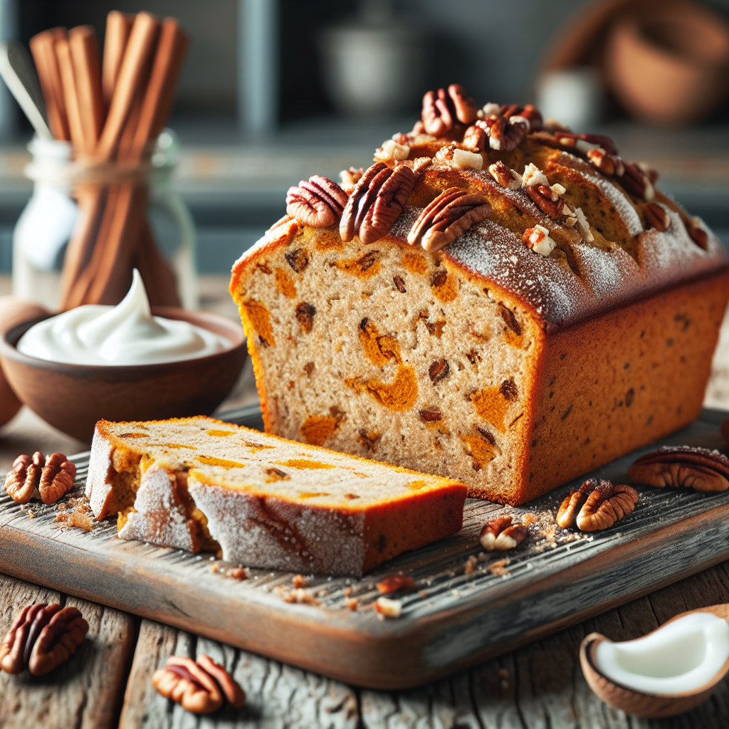 Sugar-Free High Protein Low-Calorie Pumpkin Pecan Cinnamon Bread