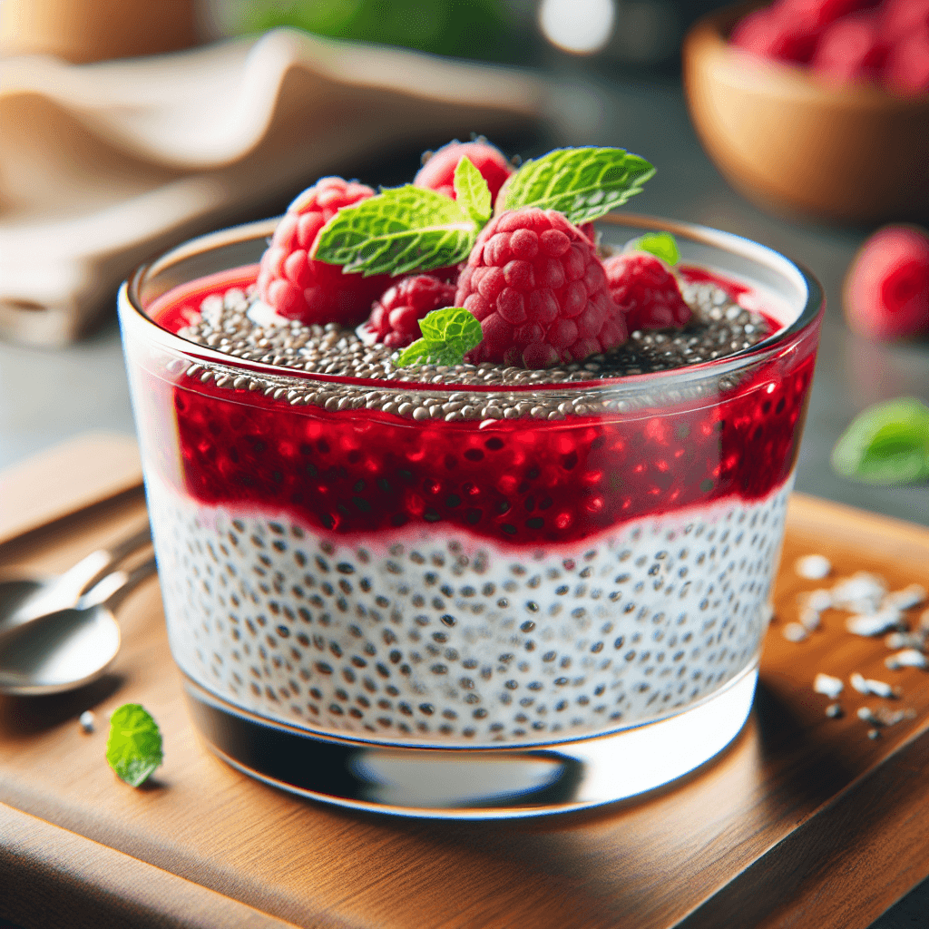 Coconut Chia Seed Pudding with Berry Compote