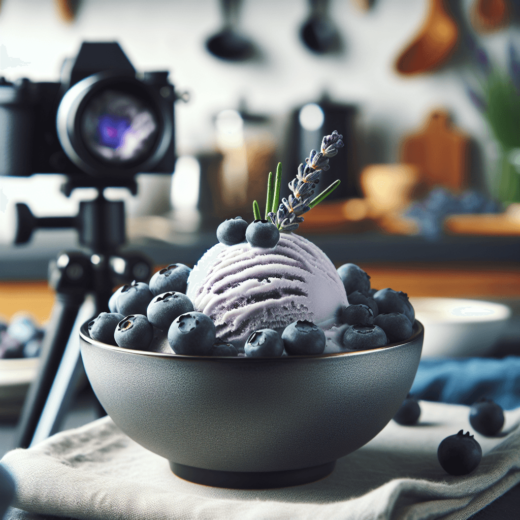 Healthy Gluten-Free Sugar-Free Blueberry Vanilla Lavender Gelato