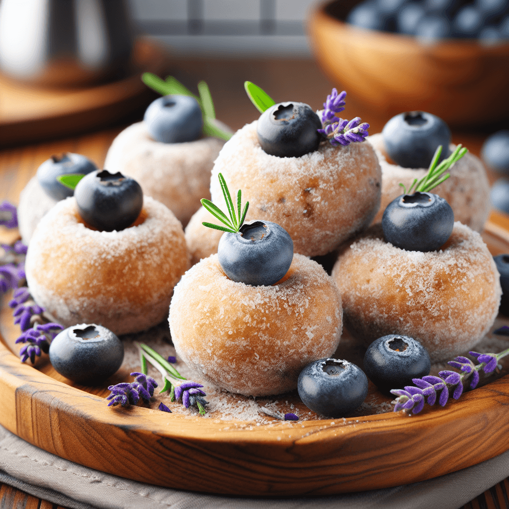 Sugar-Free High Protein Lavender Blueberry Vanilla Donut Holes