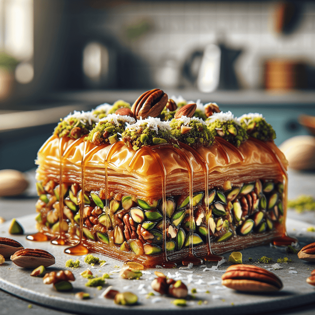 Healthy Gluten-Free Sugar-Free Protein Pistachio Pecan Baklava