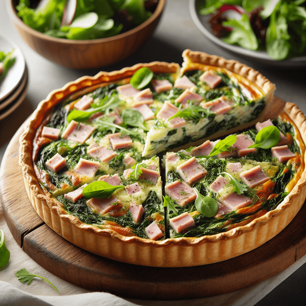 High-Protein Spinach and Ham Quiche (Gluten-Free, Dairy-Free, Sugar-Free)