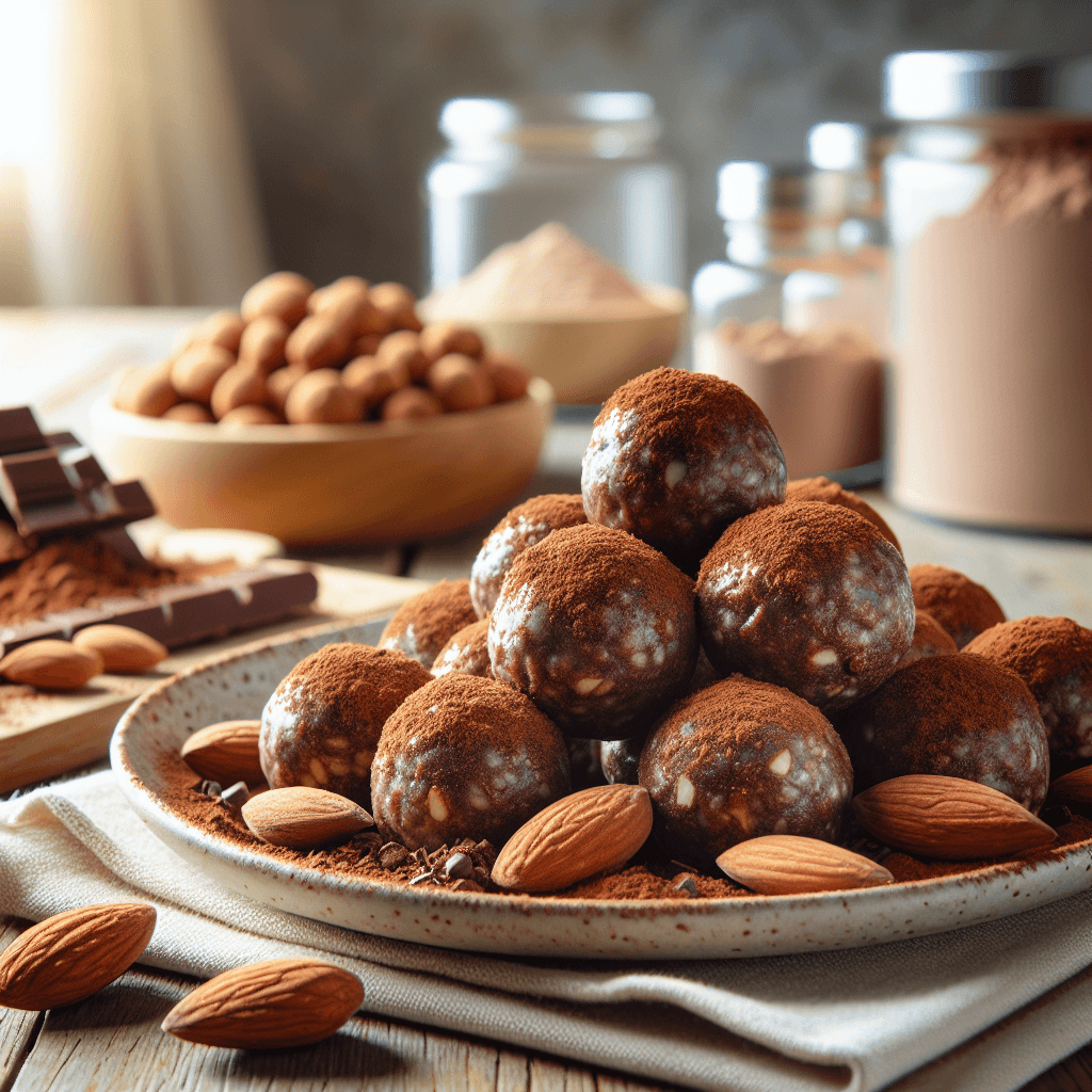 Chocolate Almond Protein Balls