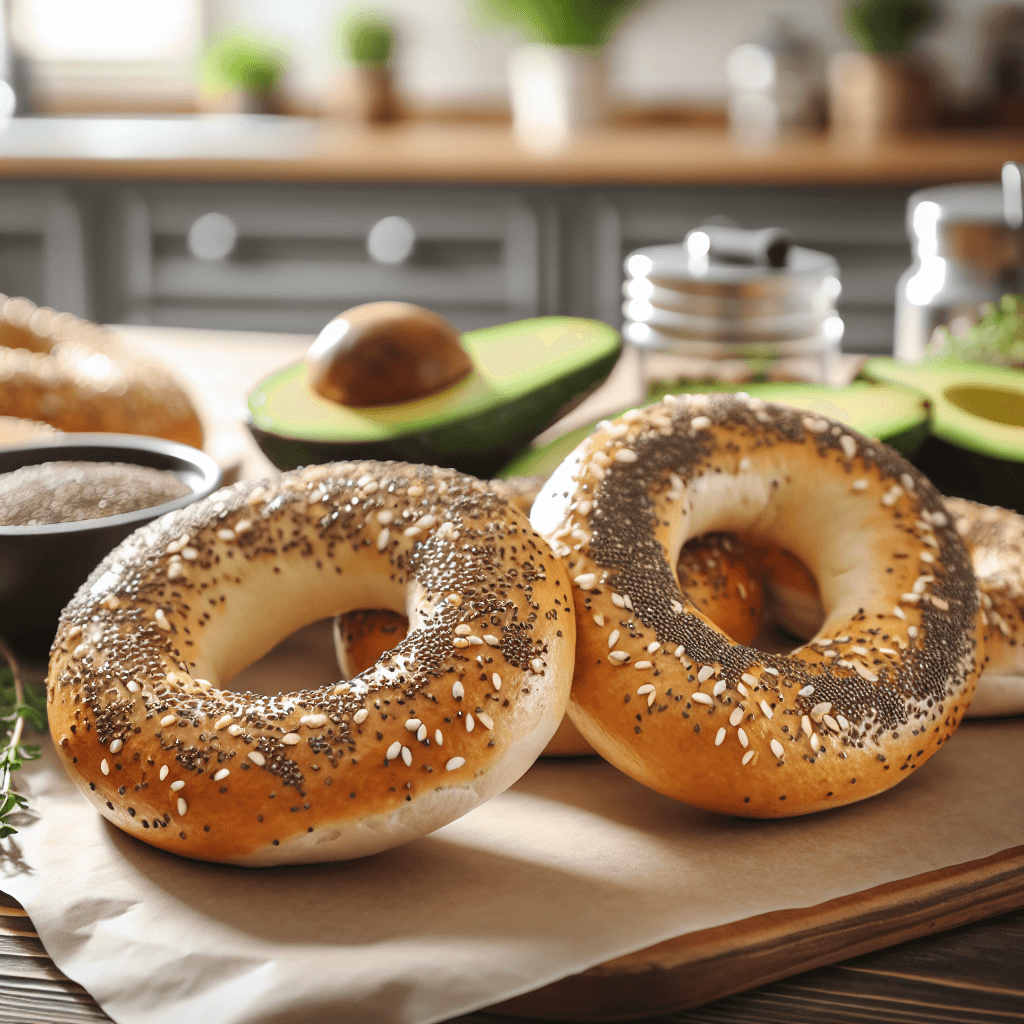 Coconut Flour Bagels with Chia Seeds