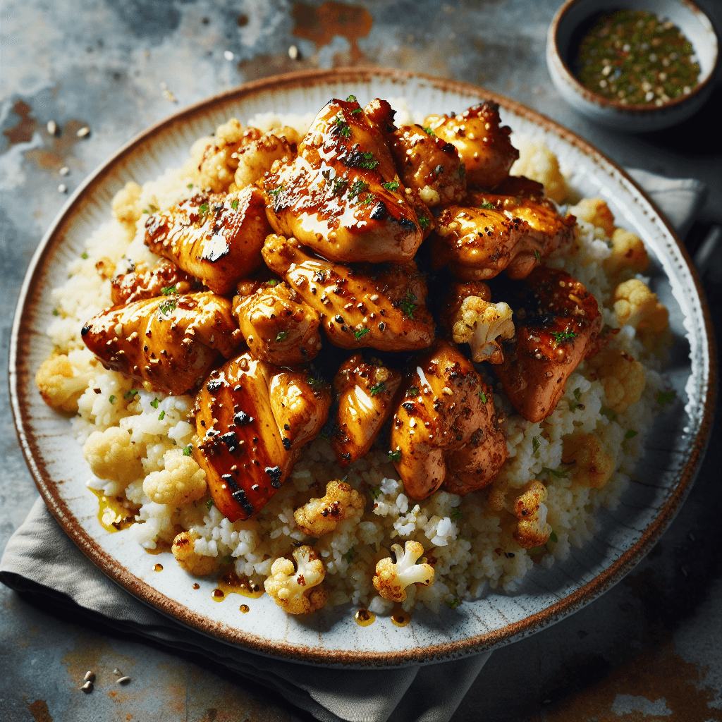 Ginger Chicken with Cauliflower Rice