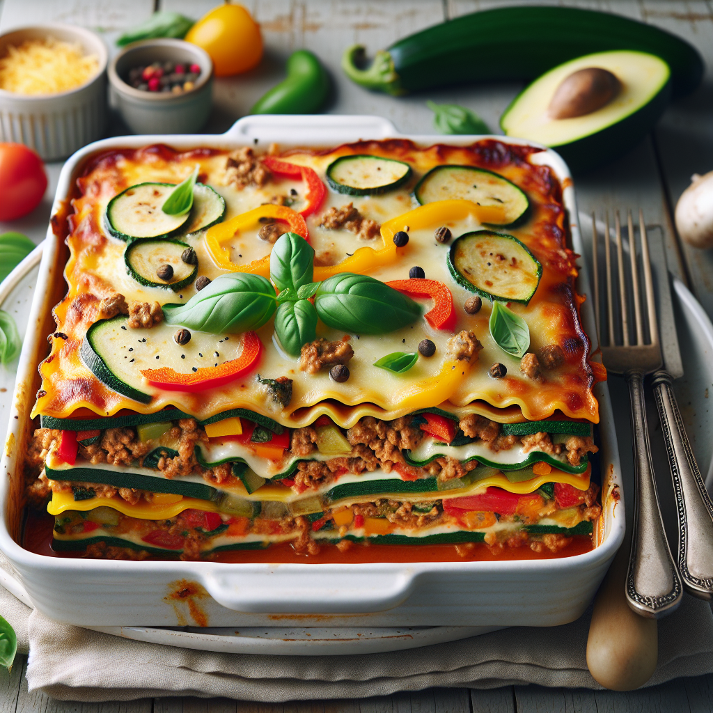 Gluten-Free Dairy-Free Veggie Lasagna with Ground Turkey