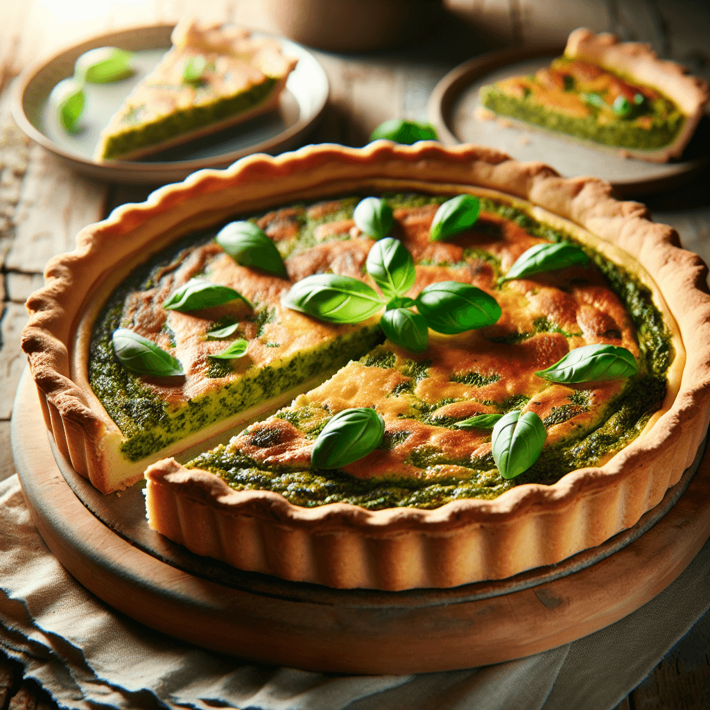 Gluten-Free Low-FODMAP Pesto Quiche