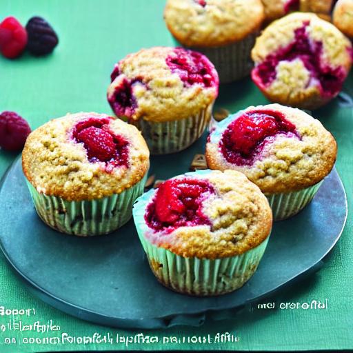 High-Protein Raspberry Muffins