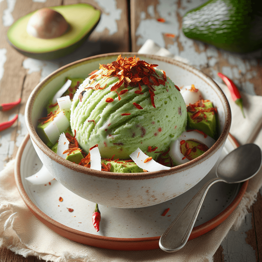 Spicy Avocado Coconut Ice Cream